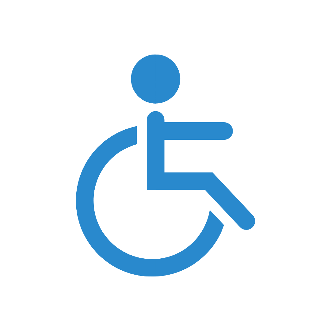 blue wheelchair