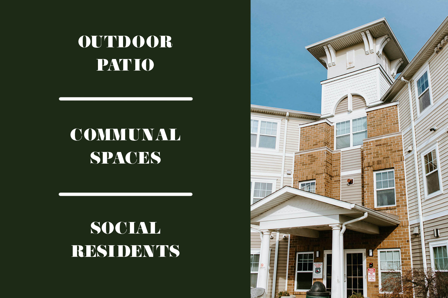 Water tower place outdoor patio communal spaces social residents